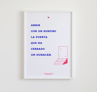 Abrir con un suspiro la puerta que ha cerrado un huracán