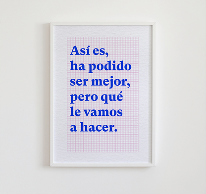 Así es, ha podido ser mejor, pero qué le vamos a hacer