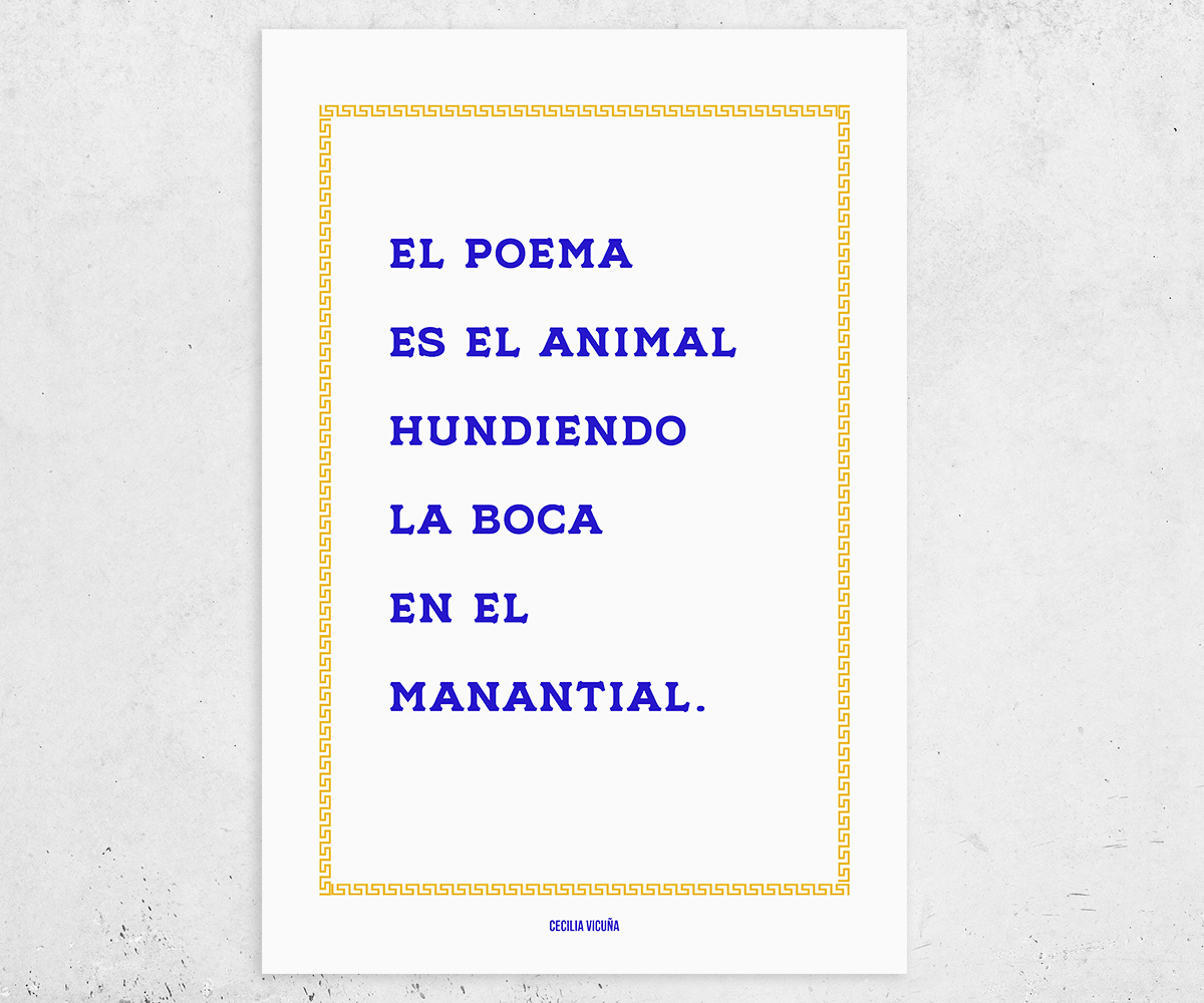 El Poema es el animal hundiendo la boca en el manantial