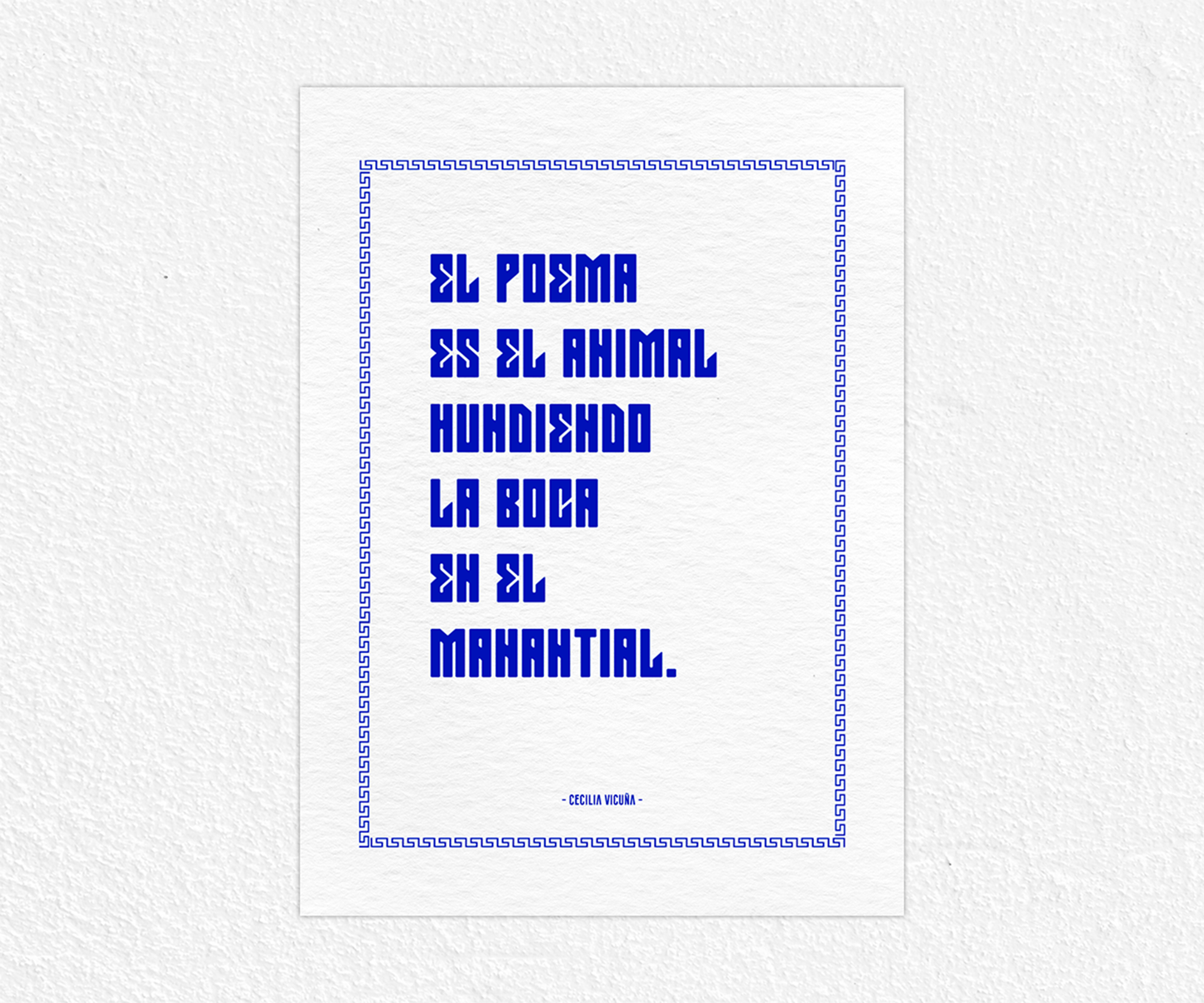 El Poema es el animal hundiendo la boca en el manantial