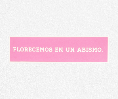 Florecemos en un abismo