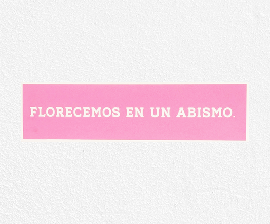 Florecemos en un abismo
