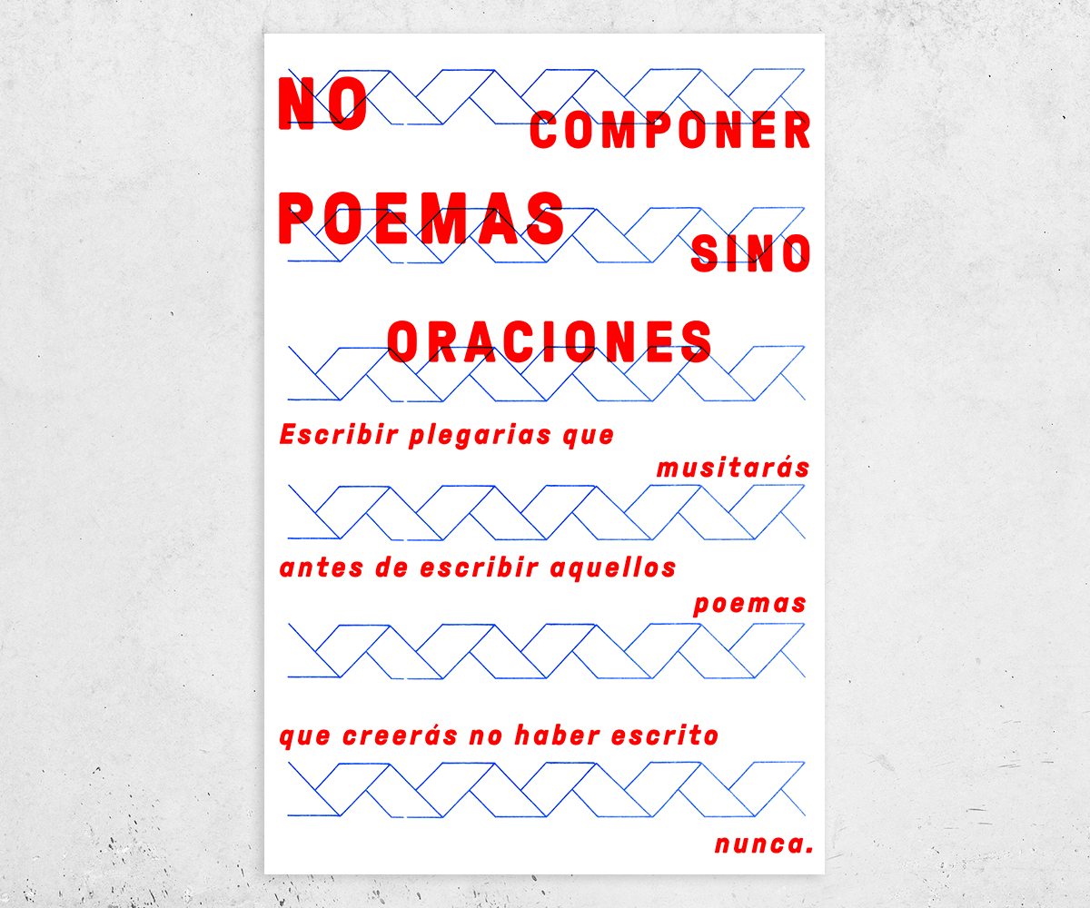 No componer poemas sino oraciones