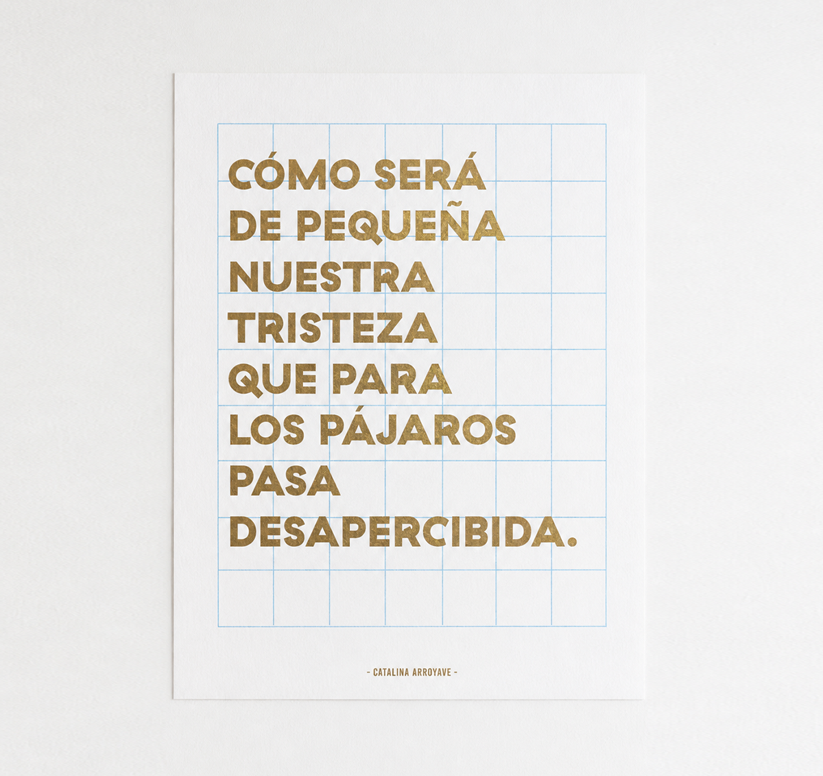 Cómo será de pequeña nuestra tristeza