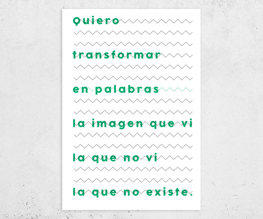 Quiero transformar en palabras