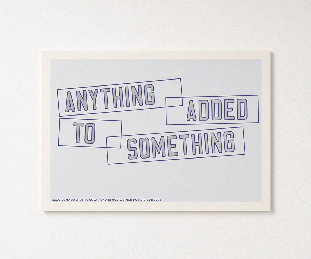 Lawrence Weiner por Big Sur